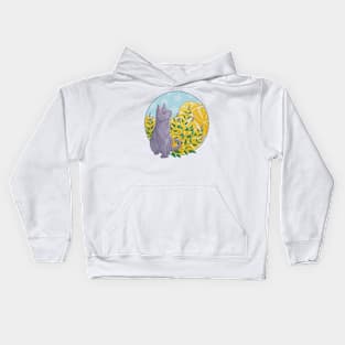 Cat and Lemon Summertime Kids Hoodie